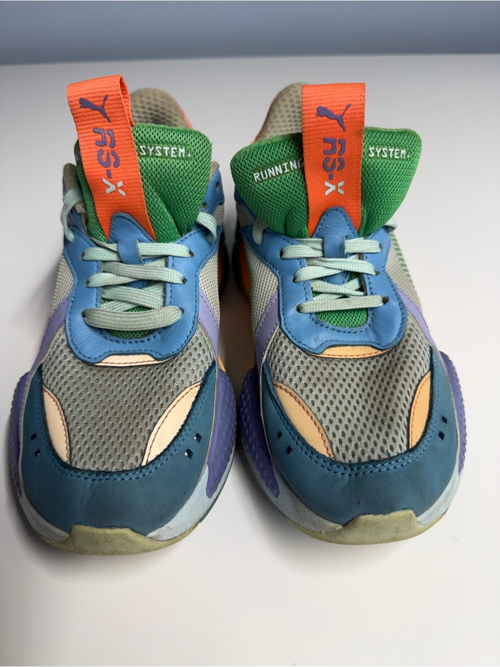 Puma Mens Multicolor Athletic Sneakers - Blue/Green/Orange/Purple